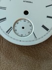 VINTAGE AURORA POCKET WATCH DIAL PORCELAIN ORIGINAL ANTIQUE ESTATE-FREE SHIP — photo 4