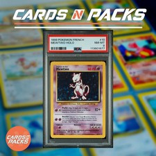 Carte Pokemon Mewtwo 10/102 Holo Set de base Edition 2 PSA 8 ✨