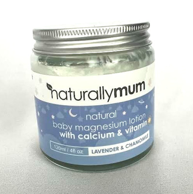 NaturallyMum Baby Magnesium Lotion With Calcium And Vitamin D3, 4oz *NEW*