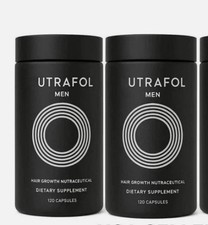 Pack of 2 UTRAFOL Men's Hair Growth supplements Glass Bottle/Total 240 Capsules