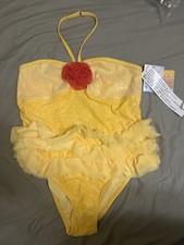 NWT Disney Princess Belle Swimsuit Beauty and The Beast Girls 14/16