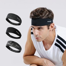 Ice Silk Sweatband for Men Sports Headband Running Cycling Gym Workout Non Slip