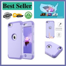Durable Shockproof iPod Touch Case for 5/6/7 Generations Elegant Purple Design
