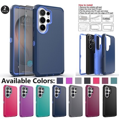 Shockproof Rugged For Samsung Galaxy S26/S26+/Ultra Case Cover /Screen Protector