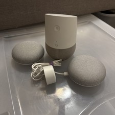 LOT OF 3 GOOGLE NEST/HOME SMART SPEAKERS GOOGLE ASSISTANT Tested