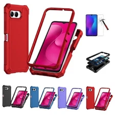 For T-Mobile REVVL 8 5G, Full Body TPU Cover Case + Tempered Glass