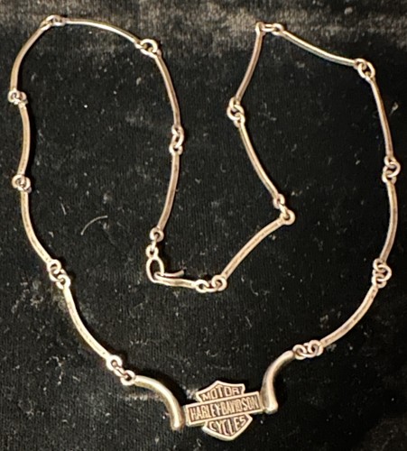 Harley Davidson Sterling Silver .925 Pendant Necklace 17.5” Long 10.47 Grams