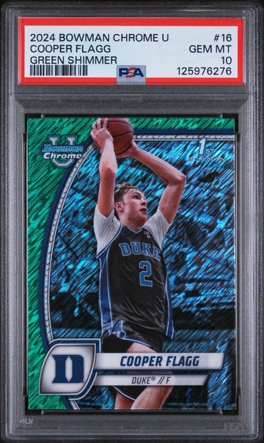 Cooper Flagg 2024 Bowman Bowman University Chrome Shimmer Refractor