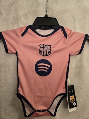 FCB Barca (Messi) Pink Soccer Jersey Creeper Kids 9-12 Months NWT