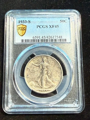1933 S WALKING LIBERTY HALF DOLLAR PCGS XF45 548