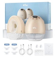 Bear Wearable Breast Pump, Hands Free, Rechargeable, Low Noise, Strong Suction