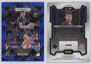 2024 Panini Prizm Draft Picks Blue Ice Prizm /99 Donovan Clingan #95 Rookie RC