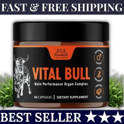 Lonvera Vital Bull Beef Organ Supplement for Men   Grass Fed Organs