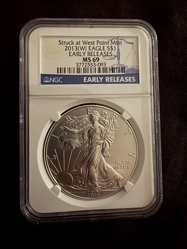 2013 American Silver Eagle West Point Early Release MS69 (NGC)