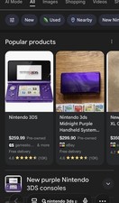 Nintendo 3DS Purple Handheld Console Wi-Fi 3D Audio Internet Browsing