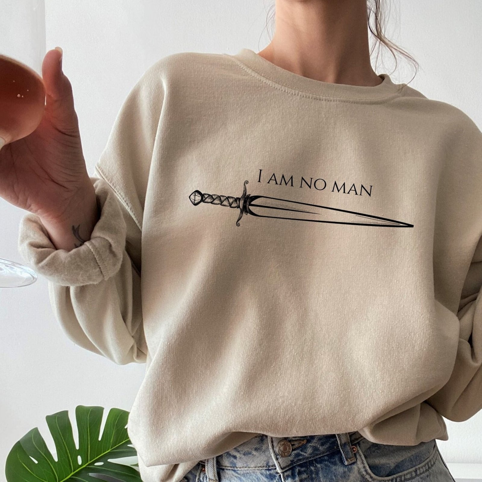 I Am No Man Dark Academia Feminist Sweatshirt Book Lover Gift