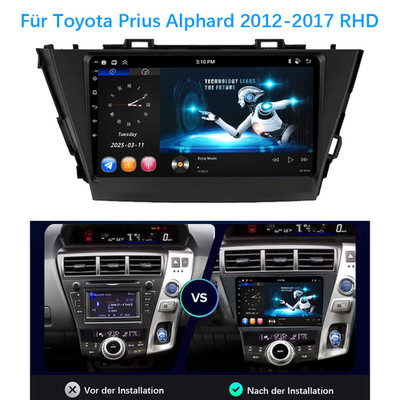 Für Toyota Prius Alphard 2012-2017 RHD Android Autoradio GPS Carplay Multimedia