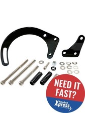 Aeroflow Low Mount Alt Bracket Black S/B Chev With Long Water Pu