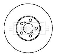 BORG & BECK BBD5034 Brake Disc Front Fits Lexus ES Toyota Avensis Verso Camry