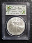 2010 $1.00 American Eagle  Silver Dollar Christmas Edition PCGS Limited