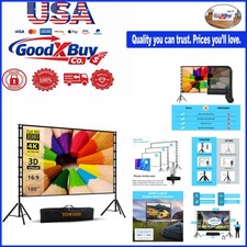 180 Inch Outdoor Projector Screen and Stand - 16:9 HD Portable with Carry Bag...