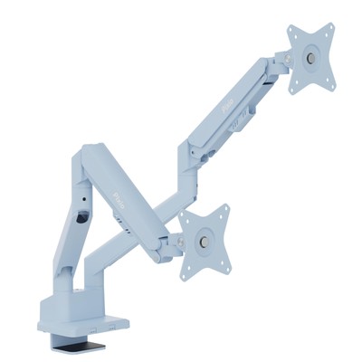 PS1D Wave Blue Dual Monitor Arm Stand Desk Mount - Fits up to 32 inches Monit...