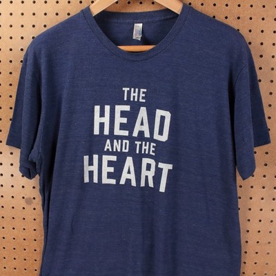 The Head and The Heart t-shirt XL tag AMERICAN APPAREL 50/25/25 track shirt
