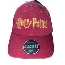Harry Potter Logo Adjustable Cap Bioworld Standard Red NWT