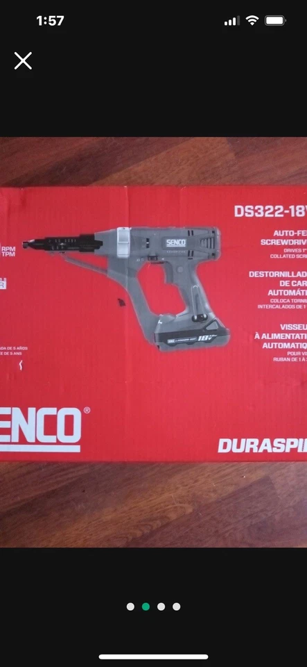 Destornillador inalámbrico Senco sin escobillas 18v taladro DS 322 Foto 4 de 4