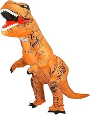 Inflatable Kids Dinosaur Costume – Blow-Up T-Rex Fancy Dress Suit + Fan – Party