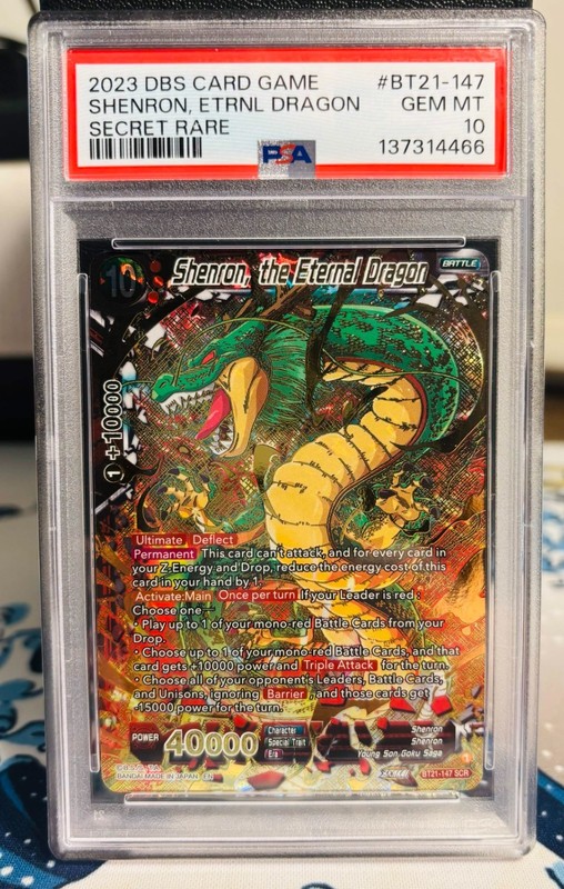 2023 Dragon Ball Super Shenron Eternal Dragon Secret Rare BT21-147 PSA 10