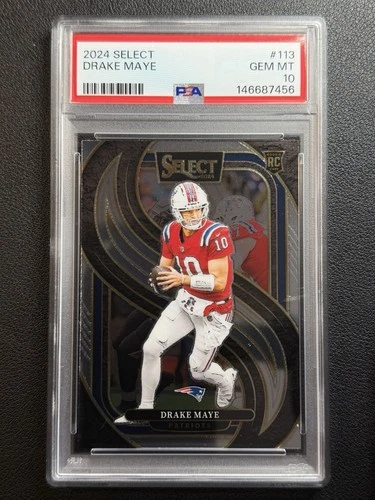 Drake Maye 2024 Panini Select ROOKIE Premiere Lvl RC #113 PSA 10 GEM MINT 💎