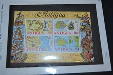 ANTIGUA SCOTT #382A MAPS OF ANTIGUA SOUVENIR SHEET MNH SET OF 1
