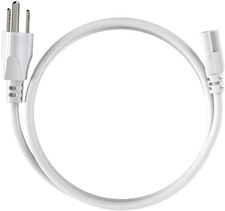 5FT Plug Power Cord T5 T8 LED Tube Power Cable,5Ft 3-Outlet Power Cord for LED S