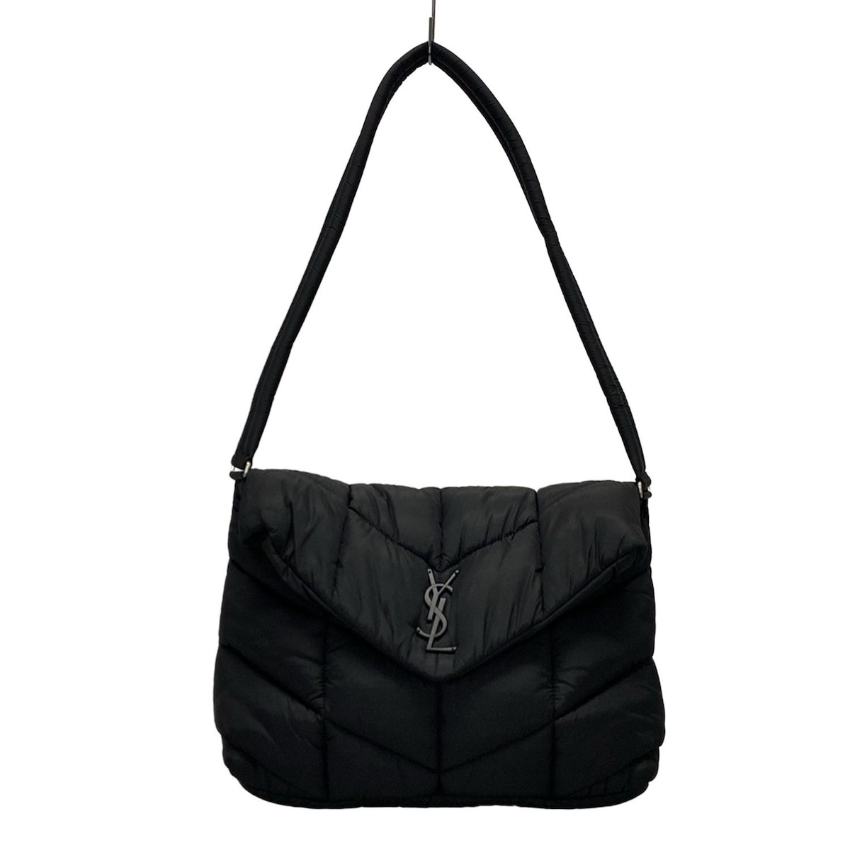 Borsa a tracolla originale SAINT LAURENT PARIS puffer messenger 733630 nylon nero