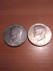 Two Kennedy 40% Silver Half Dollars,1966 and 1967 Below Melt Value