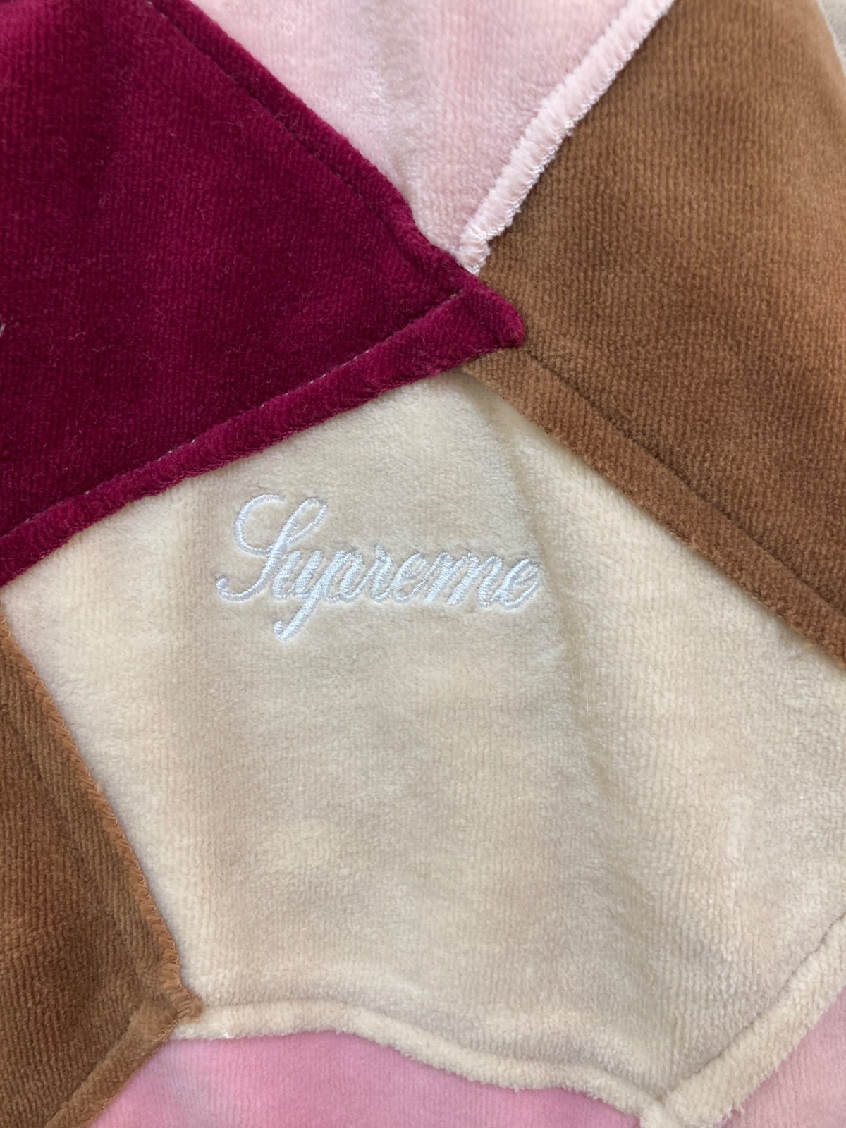 SUPREME Patchwork Velour Track Jacket Cotton Pink… - image 5