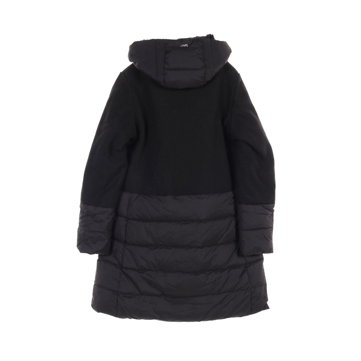 コート Herno Wool down coat Black Coat】HERNO down coat wool nylon black switching Good