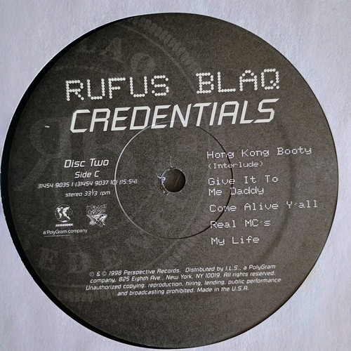 Rufus Blaq – Credentials 2xLP US-1998 PROMO VG++/VG - Bild 3 von 3