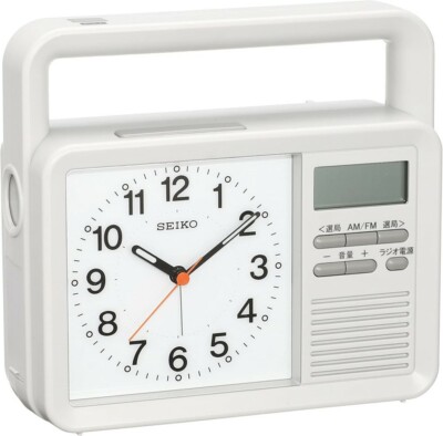 SEIKO KR885N Multi Function Disaster Prevention Alarm Clock From Japan