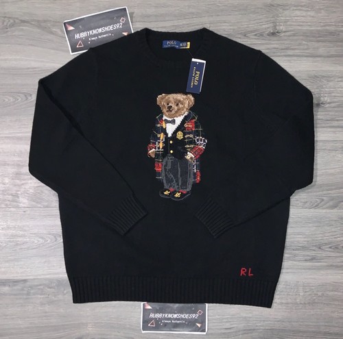 Tall Black Polo Duffel Bear 