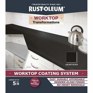 rust oleum galaxy black benchtop transformation kit