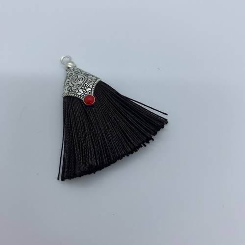 Tassels with Hook Fan Design with Silver Triangle Design 5cm DIFFERENT COLOURS - Picture 7 of 23