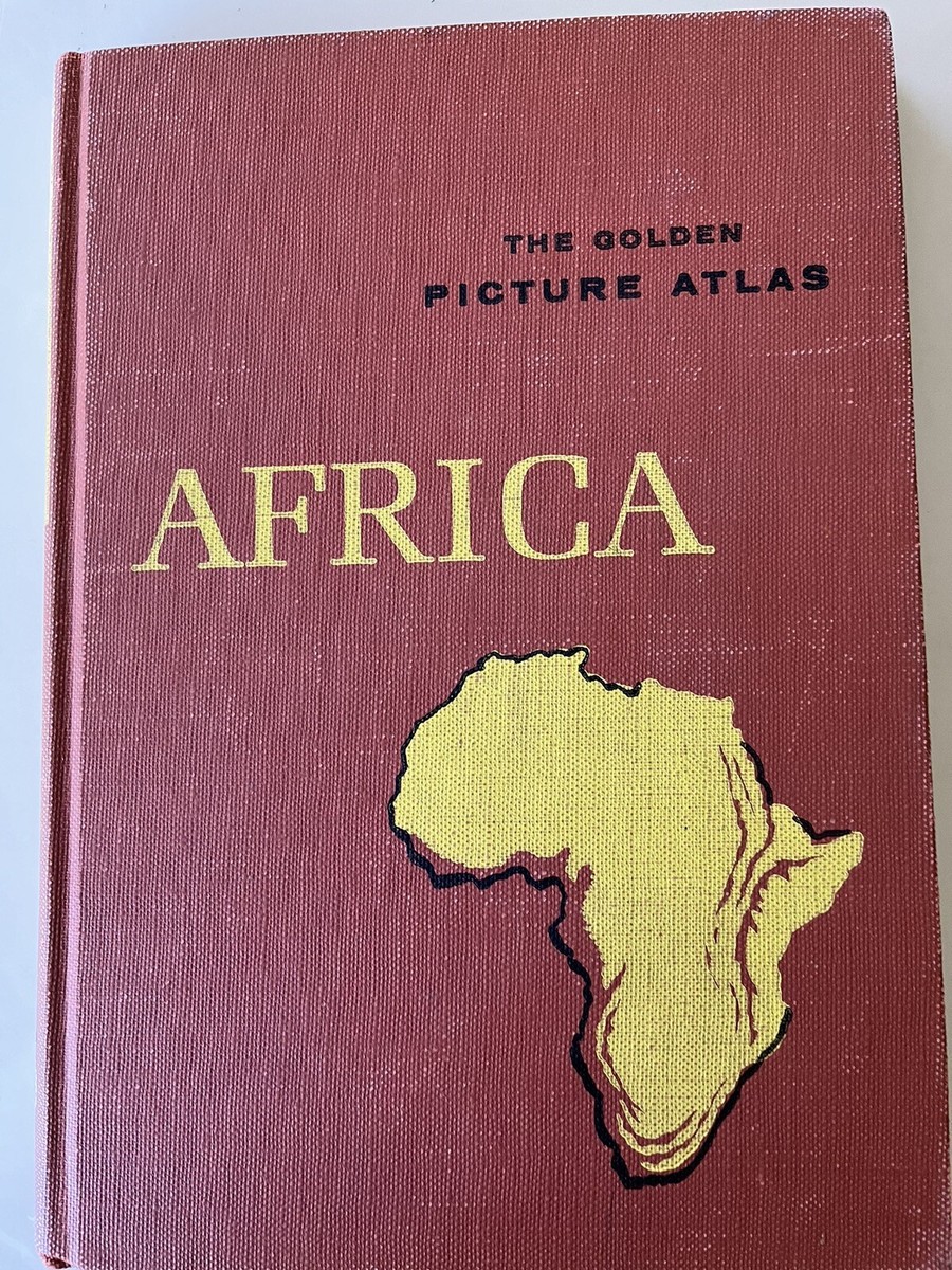 洋書 5 special edition books The Golden Book Picture Atlas of the World Book 5 Africa 1960