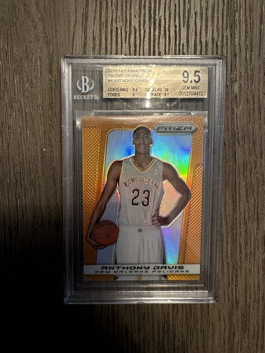 2013-14 Panini Prizm ORANGE PRIZM #4 ANTHONY DAVIS 🔥 Becket 9.5 GEM MINT (RC)