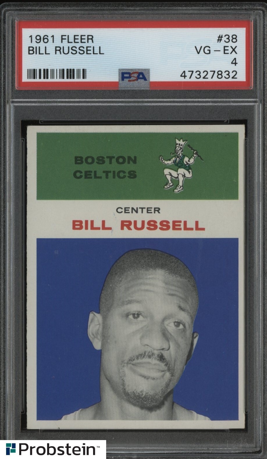 1961 Fleer Basketball 38 Bill Russell Boston Celtics HOF PSA 4 VGEX
