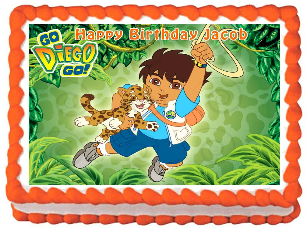 GO DIEGO GO Edible Cake topper Party image | eBay