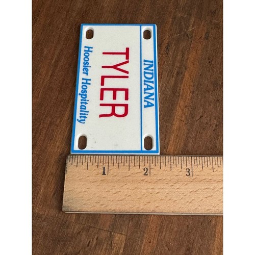 Personalized Indiana Mini License Plate - "Tyler" Hoosier Hospitality - Picture 4 of 4