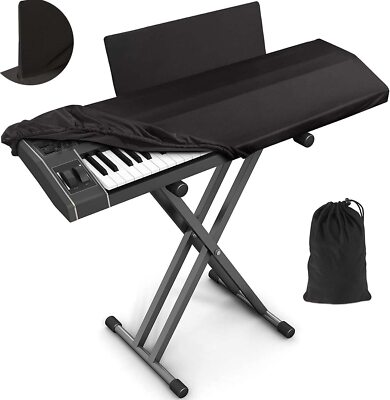 61 Keys Digital Electronic Piano Piano Keyboard Dust Cover with Music Stand O...