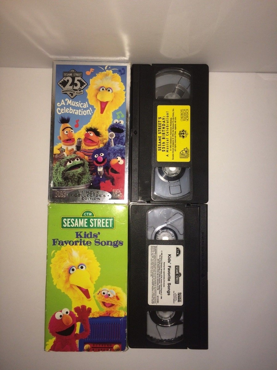 Sesame Street VHS Kids Favorite Songs & 25 Wonderful Years